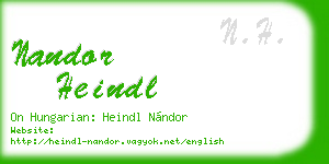 nandor heindl business card