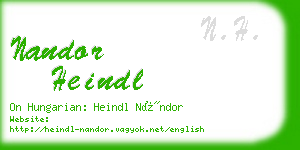 nandor heindl business card